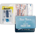 Vinyl Deluxe Mini First Aid Medical Kit w/ 3 Bandage Strips & 1 Pack of Aspirin